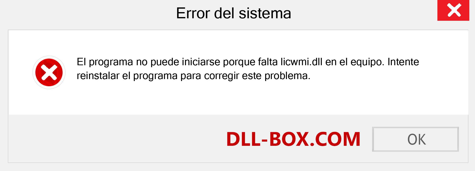 ¿Falta el archivo licwmi.dll ?. Descargar para Windows 7, 8, 10 - Corregir licwmi dll Missing Error en Windows, fotos, imágenes